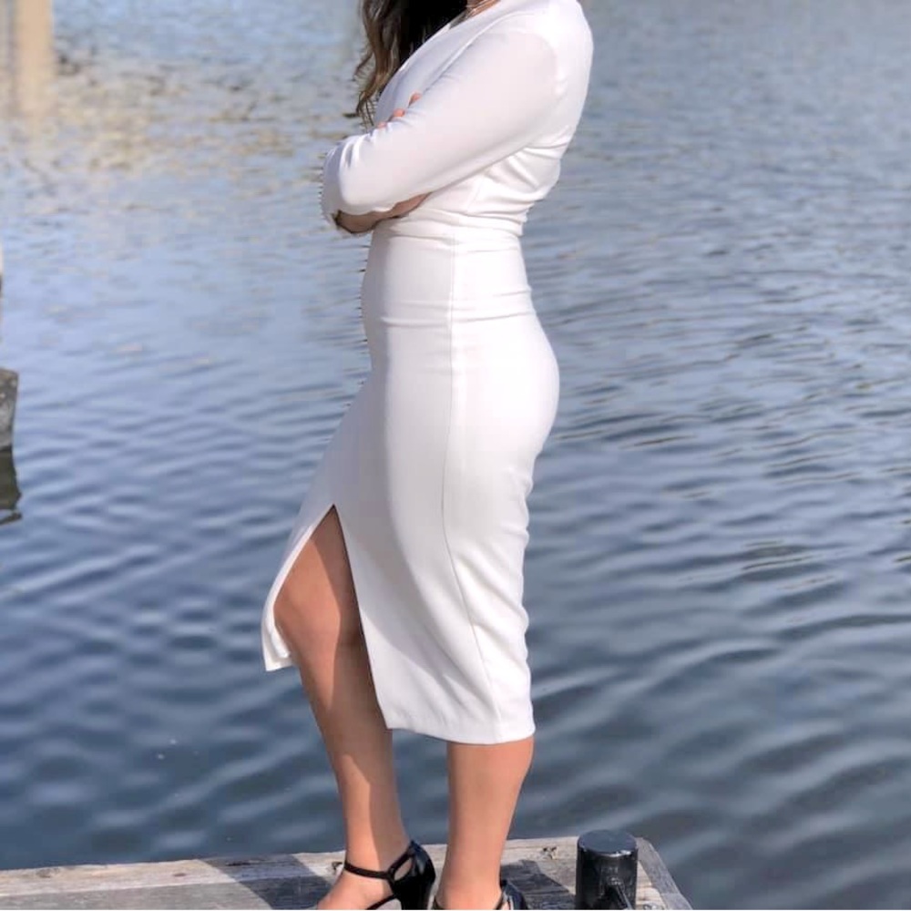 Deep Neckline Dress Made in USA